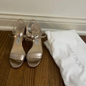 Jimmy choo rose gold sandal